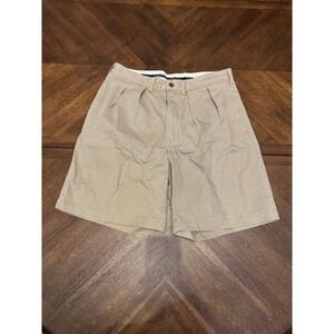 Polo Ralph Lauren Mens Pleated Chino Shorts Tan Khaki Cotton Size 34 5819727BR